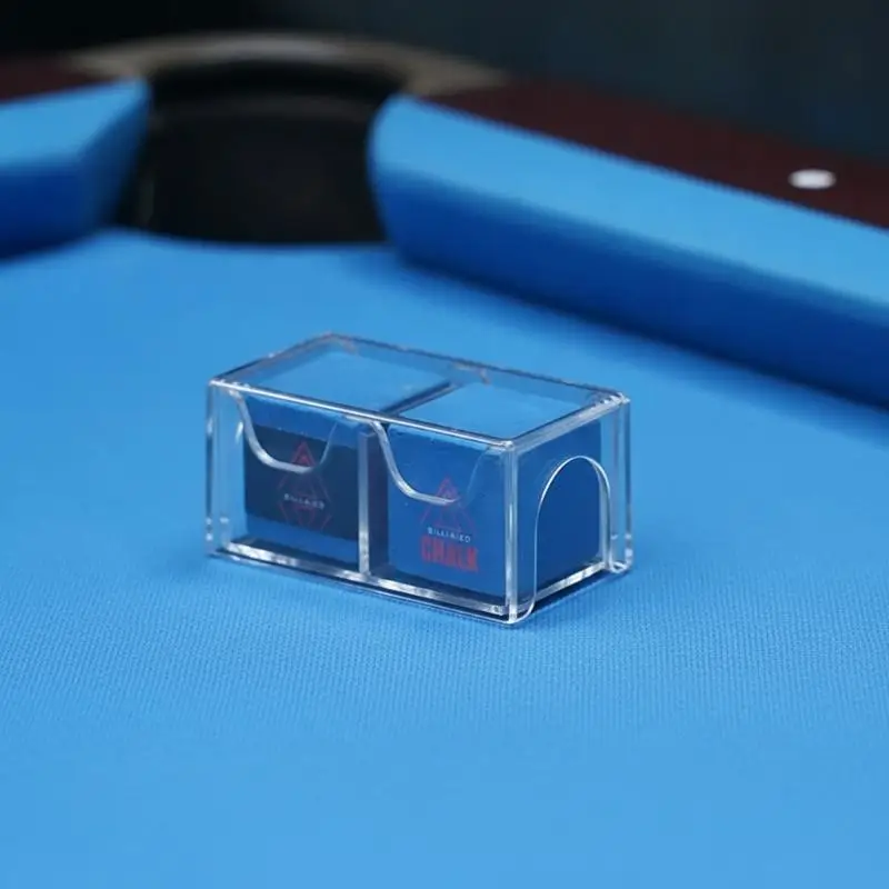 Anti Fouling 1Pc Acrylic Pool Chalk Box Dustproof Snooker Chalk Cube Holder for Home Billiards Game Nights