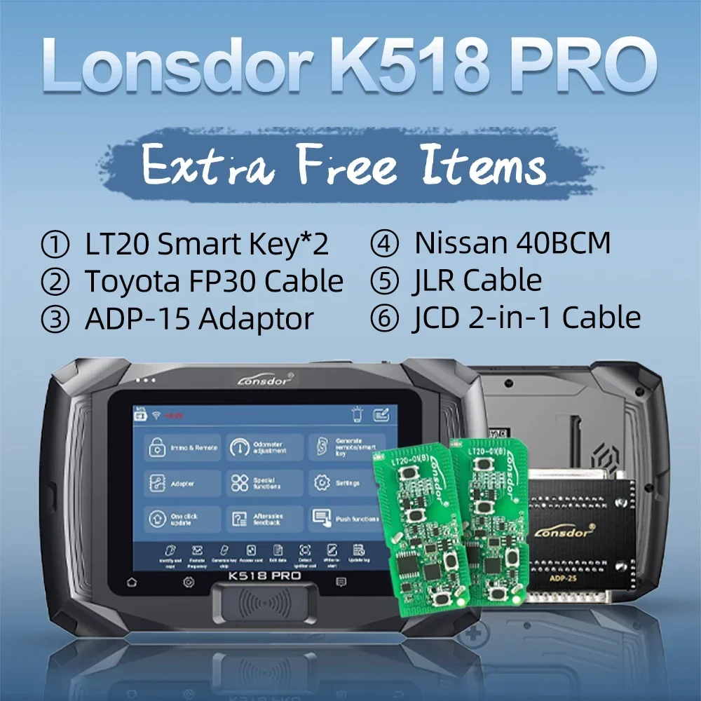 Lonsdor for K518 PRO Full Configuration Global Version All in One Key Programmer with 2 Years Free Update Time