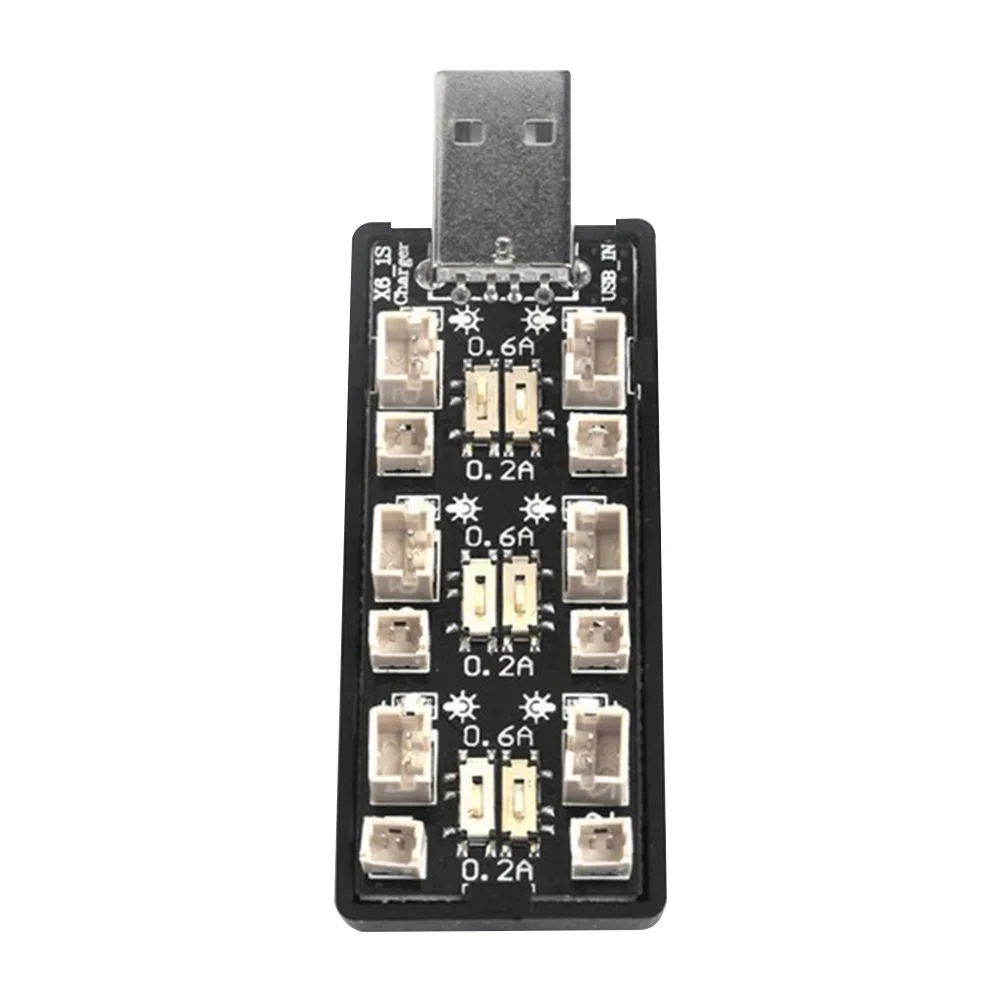 Placa adaptadora de carga de batería LiHv Lipo, 1S, 6CH, 4,35 V, 5V, 3A, USB, PH, 1,25, 2,0, para baterías Modelo de juguete RC, 1 unidad