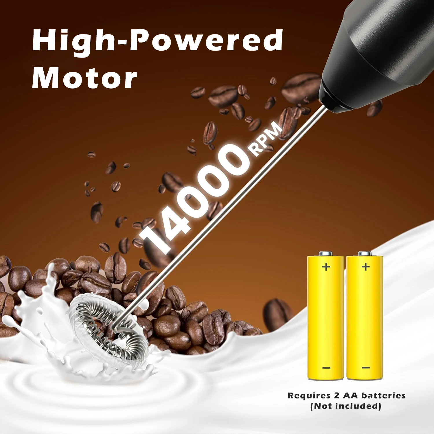 

Electric Milk Foamer Coffee Whisk Mixer Mini Frother Handle Stirrer Cappuccino Maker Cooking Tools Blend Egg Beate
