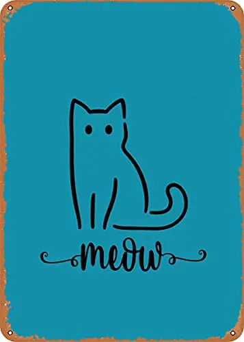 Cats Vintage Look Metal Sign Patent Art Prints Retro Gift