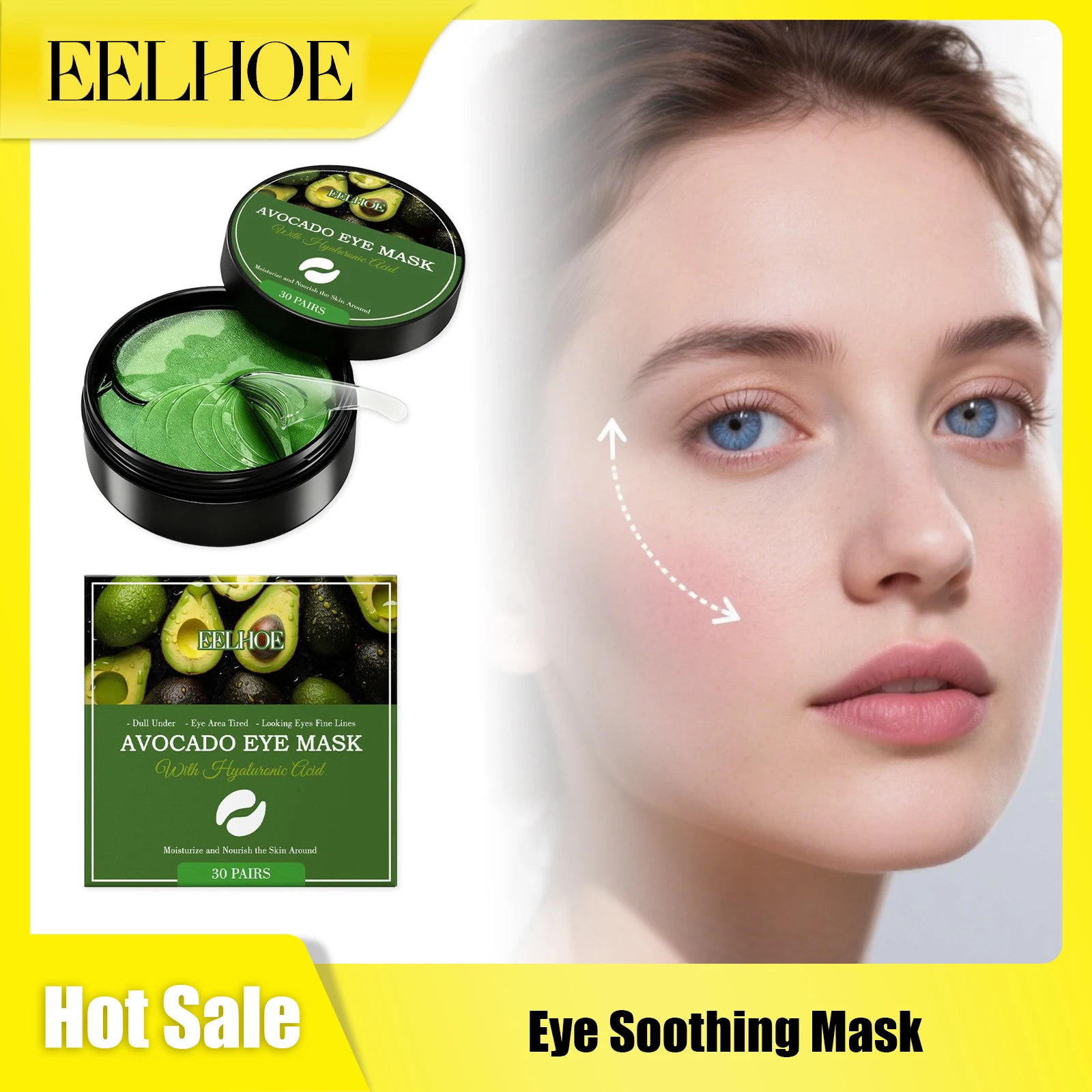 

EELHOE Eye Sooth Mask Relieve Fatigue Reduce Fine Lines Improve Roughness Enhance Elasticity Eliminate Swelling Eye Tighten Mask