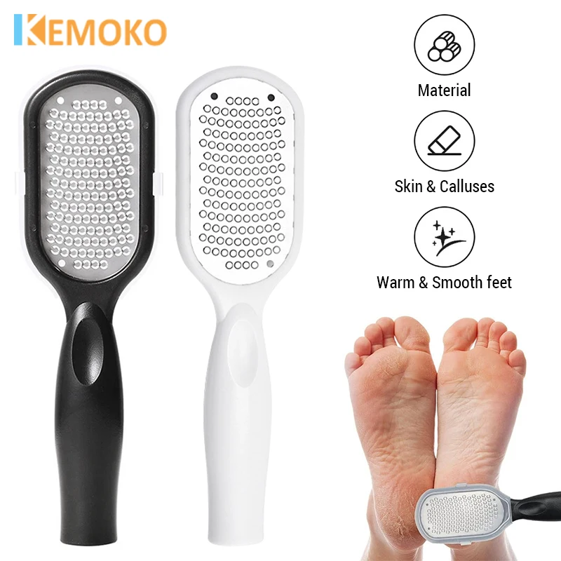 

Stainless Steel Callus File Scraper Pedicure Tools Remover Hand Foot Scrubbing Brush Professional Dead Skin Remove for Heels