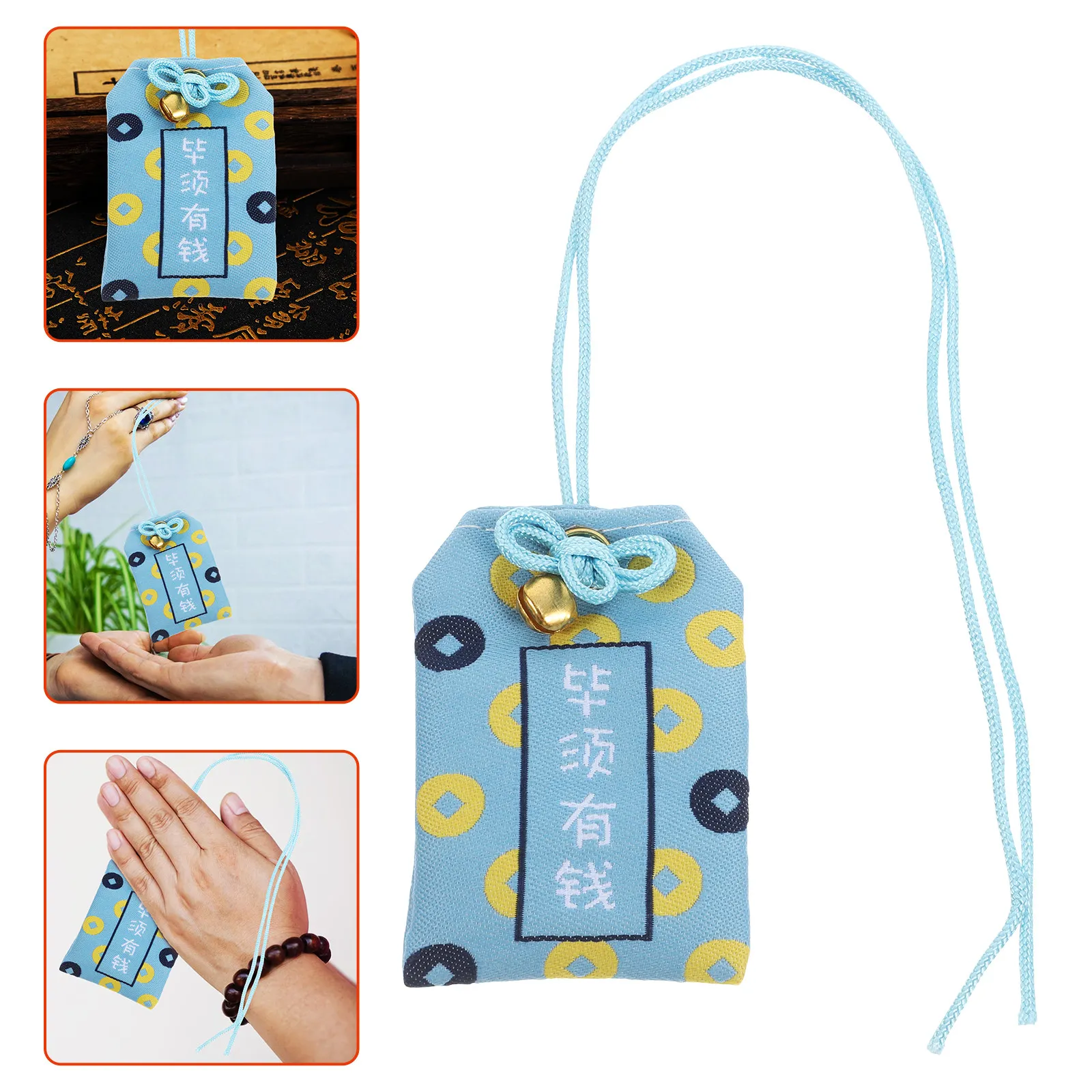 Japanese Omamori Amulet Blessing Luck Sachets Traditional Luck Charms Feng Shui Ornaments for Success Wealth Traffic