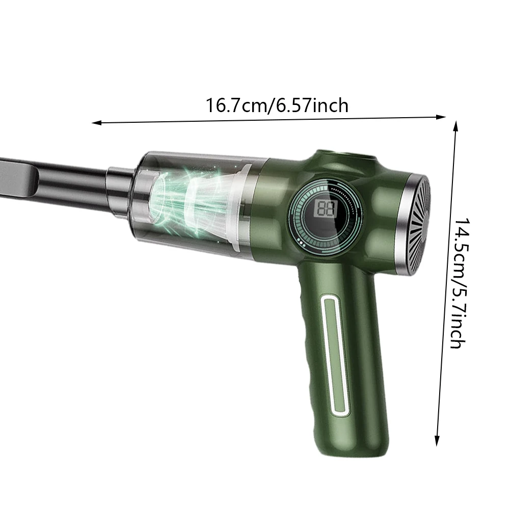 Draadloze krachtige stofzuiger Sterke zuigkracht Autoreinigingsmachine Huis en auto Tweeërlei gebruik USB Opladen Draagbare auto-accessoires