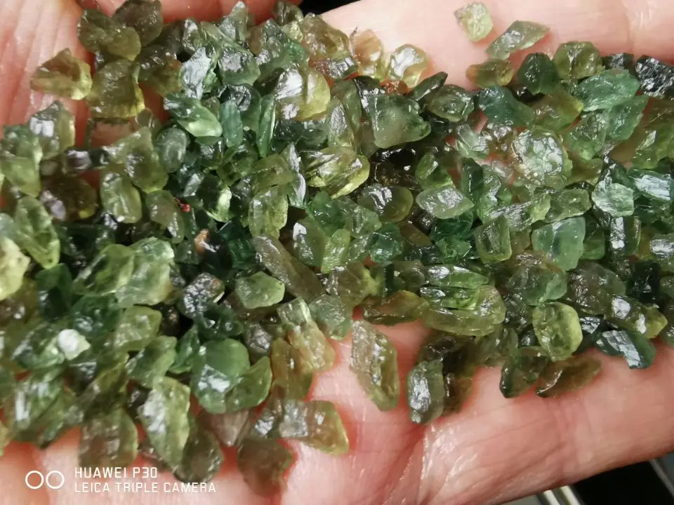 Lot Size 5-7 MM Amazing Green Apatite Rough  Loose Gemstone For Jewelry