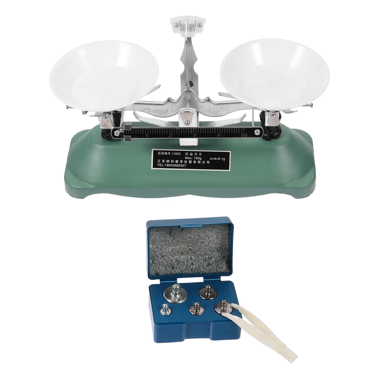 

1Set Educational Balance Scale for Physics Experiments Metal Base Stable Performance Long Service Life Clear Scale