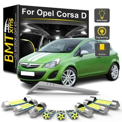 BMTxms 10Pcs LED Bulb Accessories Interior Light Kit Canbus For Opel Vauxhall Corsa D 2007 2008 2009 2010 2011 2012 2013 2014