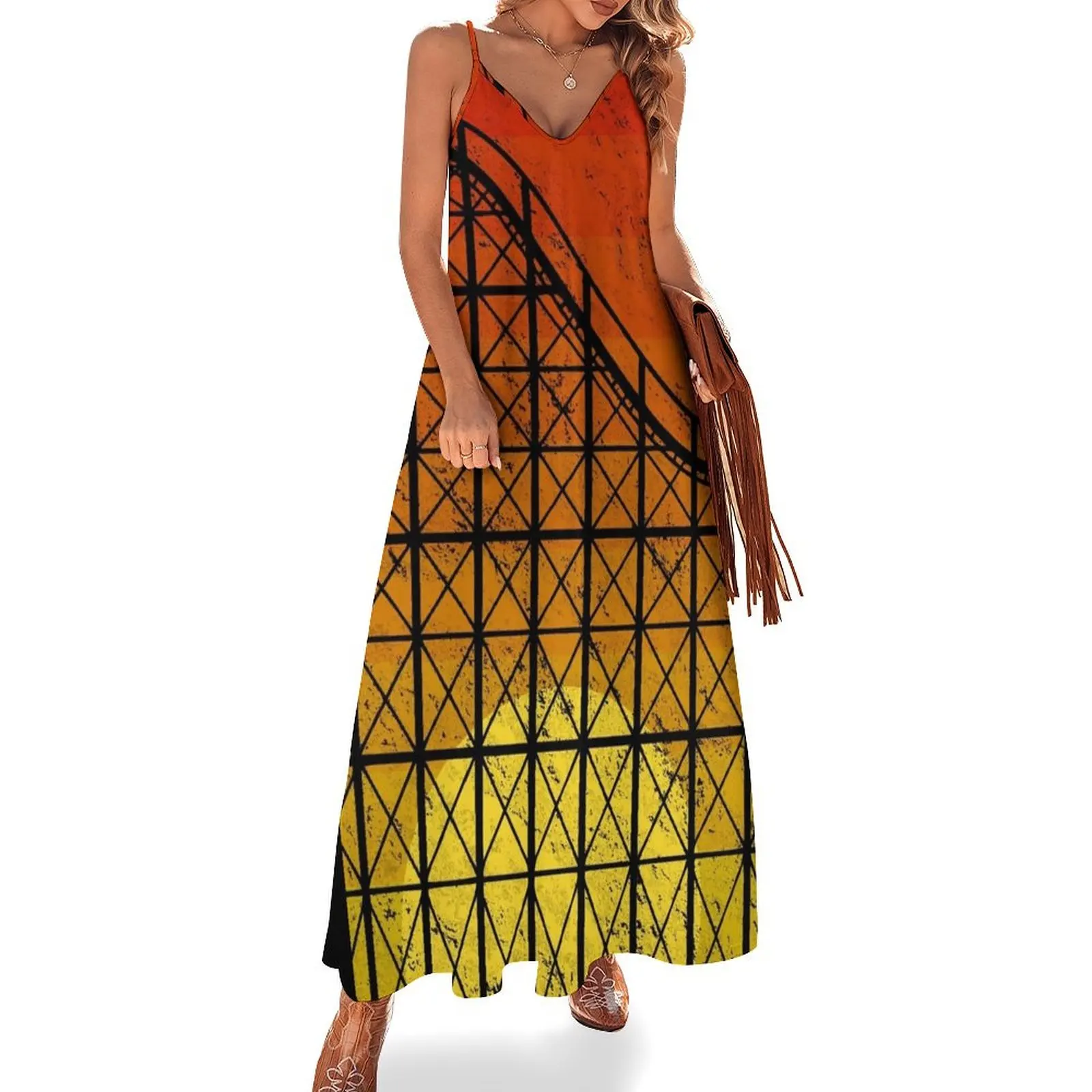 

Roller Coaster Sunset Sleeveless Dress Elegant gown Woman clothing cute dress dresses for women 2025 luxury designer party Dress