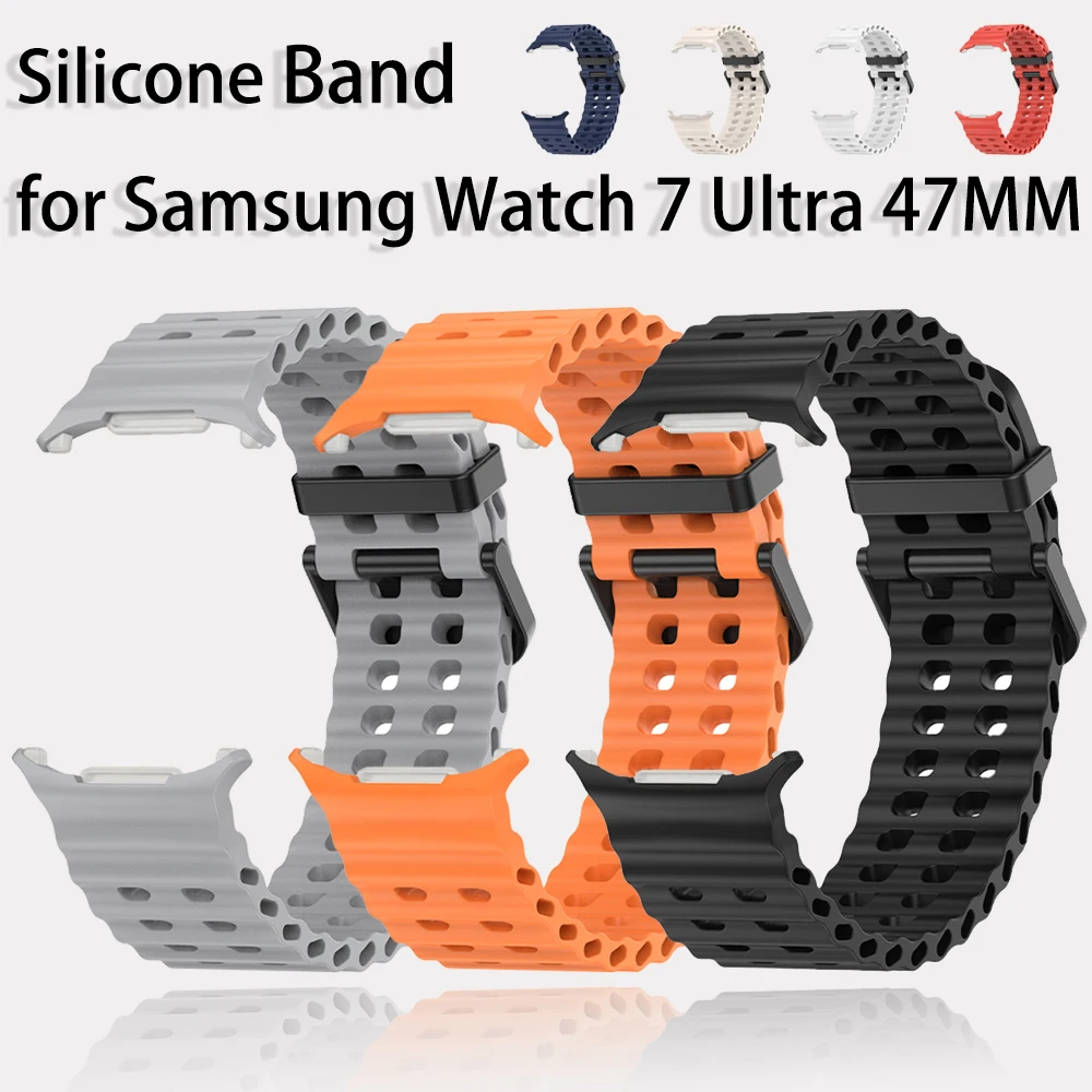 Per Samsung Galaxy Watch 7 Ultra 47mm cinturino orologio originale cinturino cinturino per Galaxy 7 Ultra 47mm accessori cinturino in silicone