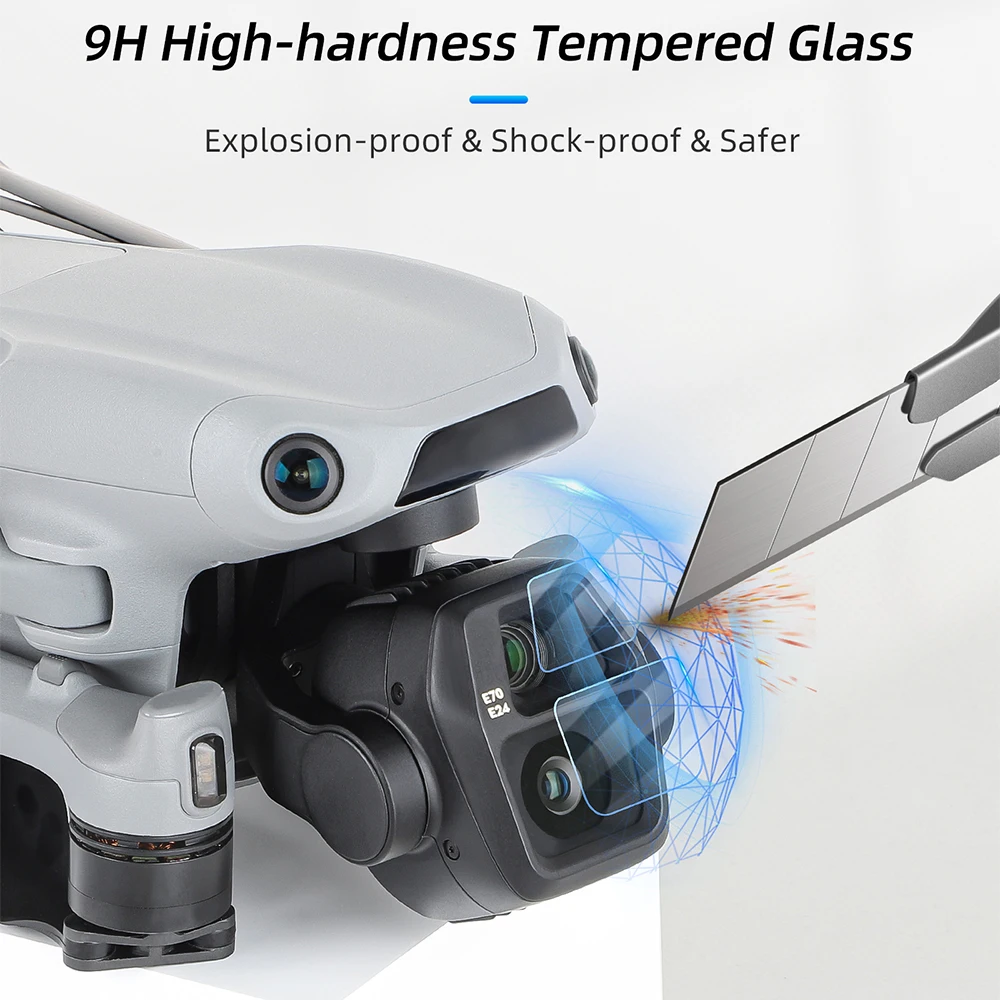 Objektivschutz für DJI Air 3S Drohne Kameraschutz Ultra-HD gehärtetes Glas Anti-Kratz-Objektiv Schutzfolie Zubehör