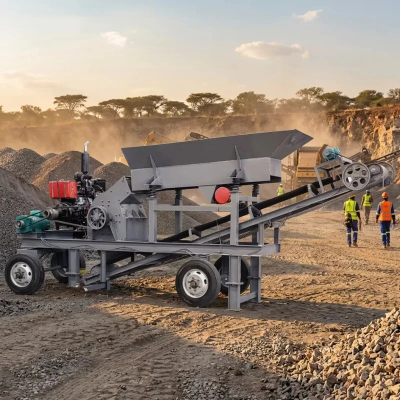 Customized Hammer Crusher Machine Quartzite Portable Hammer Crusher Suitable For Crushing Construction Waste And Rocks