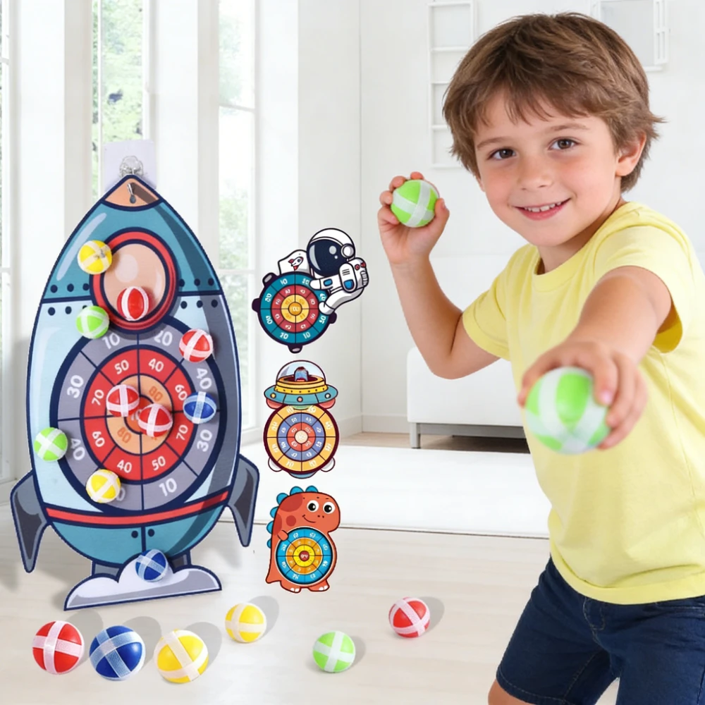 

Montessori Sticky Ball Dart Board Target Game for Kids Indoor Outdoor Sports Toys Early Educational Interactive Children Gift