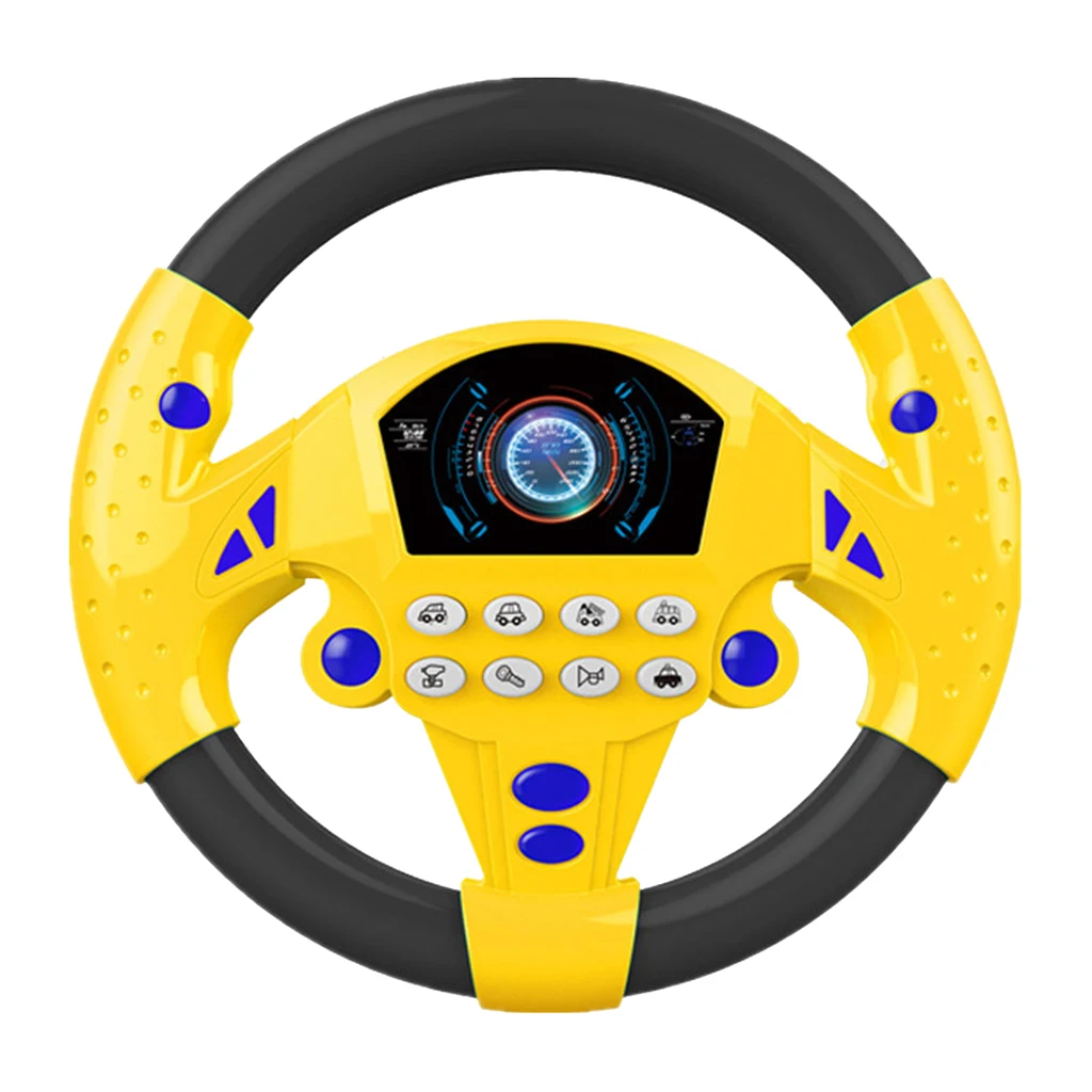 

Small Steering Wheel Toys Simulation Copilots Simulated Steering Toy Wheel Early Education Sounding Toy Kid Toys Gifts