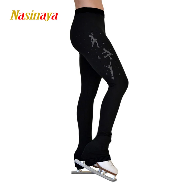 pantalon-de-patinage-artistique-double-en-polaire-nasinaya-ensemble-d'entrainement-pour-enfants-et-adultes-chaud-a-theme-glace-avec-strass-thermocolles