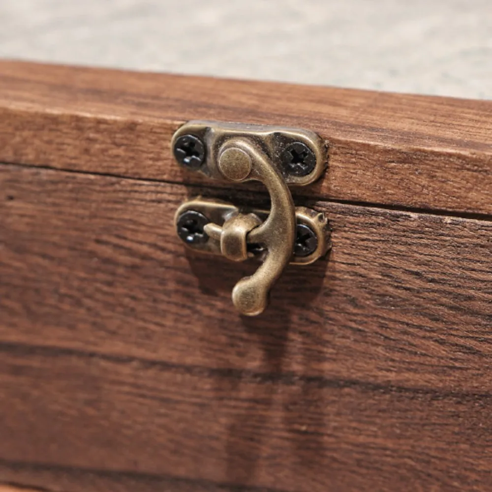 

Винтажная деревянная шкатулка для хранения ювелирных изделий, цветок краба, настольная сортировка, стеклянная крышка, шкатулка для драгоценностей, откидная крышка, декоративная