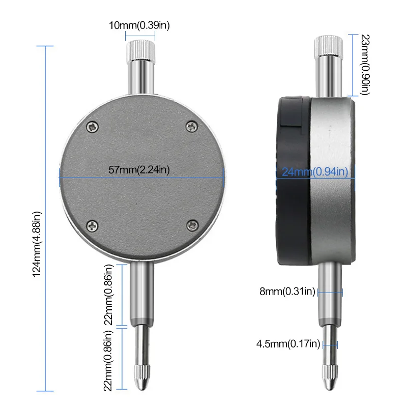 0.01mm Digital Dial Indicator Dial Gauges Digital Micrometer Hour Type Indicator Precision Comparator Measuring Instruments