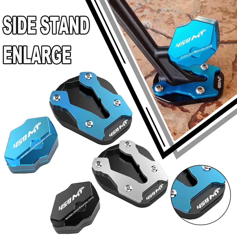 

Motorcycles accessories For CFMOTO CF MOTO 450 MT 450MT MT450 2024 2025 Foot Side Stand Enlarger Plate Pad Kickstand Extension