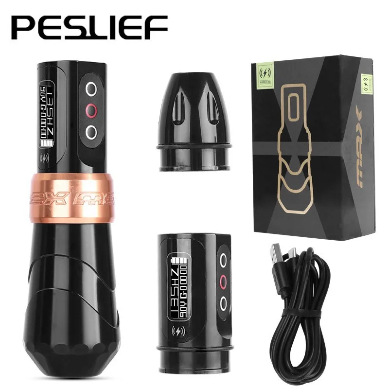 

FLUK MAX Ambition Tattoo Battery Pen 2400 мАч 3,5 мм/4,0 мм Машина хода для бессердечного двигателя Lithium Ai Artists Tenitas Подлокотник