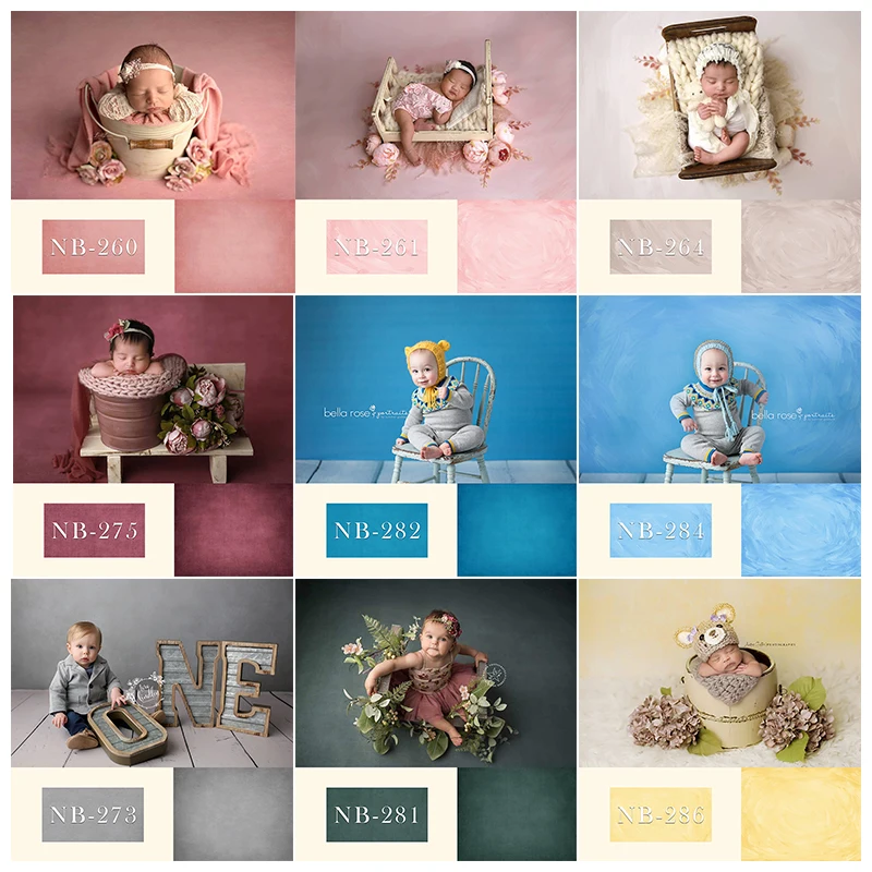 Mocsica – arrière-plan de photographie de nouveau-né, couleur unie, décor de Portrait d'enfants, anniversaire, accessoires de Studio