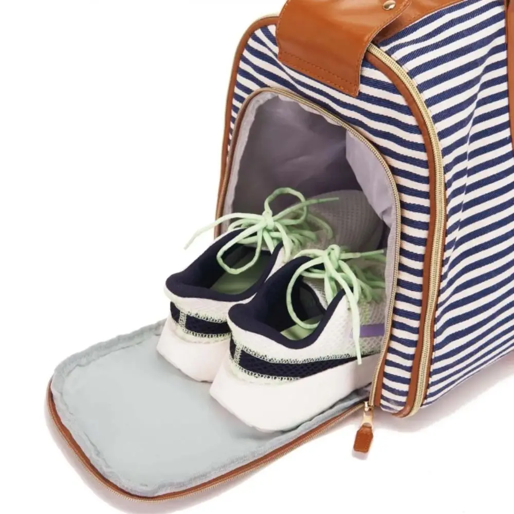 

Полосатая дорожная сумка большой вместимости, расширяемая трансформируемая дорожная сумка, складная многофункциональная ручная кладь из искусственного материала