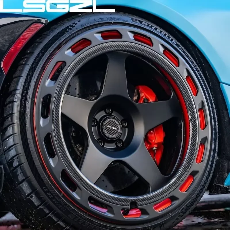 i LSGZL Custom Forged Carbon Fiber Wheel Rim 5x114.3 5x120 5x130 5x127 15 17 18 20 21 22 24 26 Inch for C8 C6