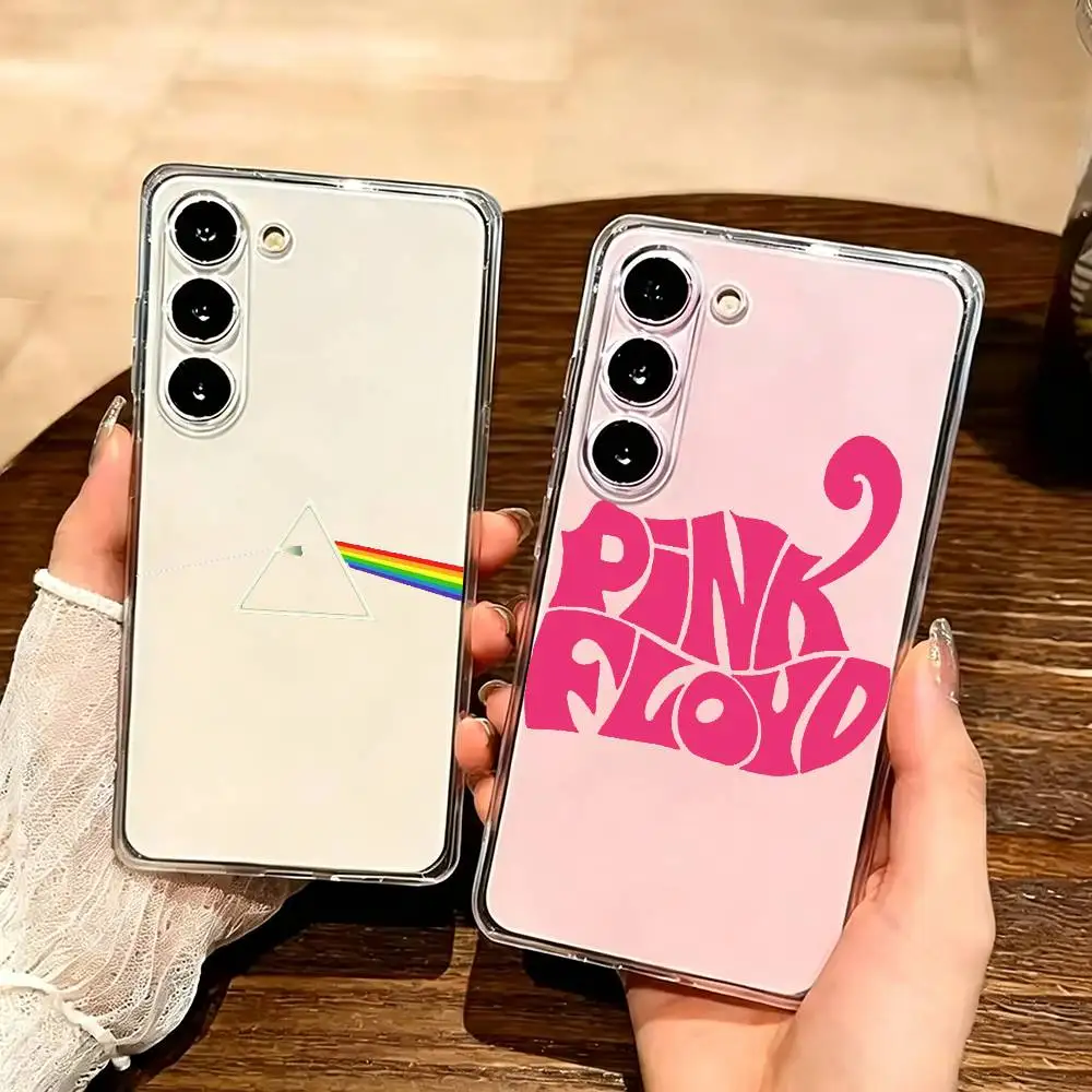 P-Pink-es F-Floyd-es Clear Hard Phone Case For Samsung Galaxy A91,80,73,72 ,71,53,52,32,31,22,21s Transparent