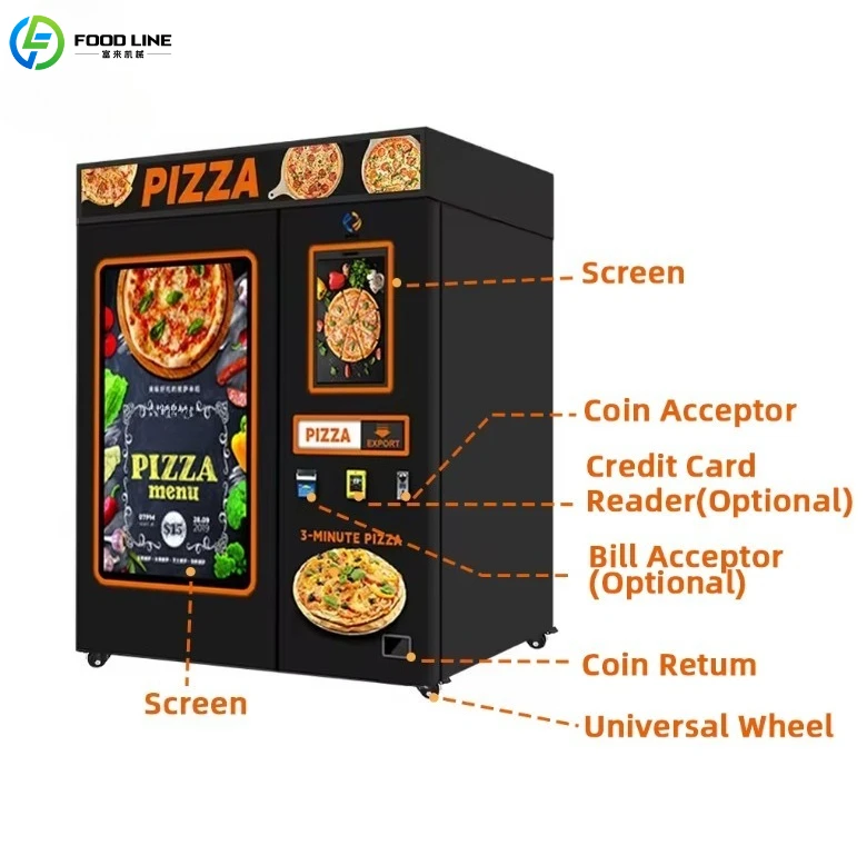 Automatic Intelligent Pizza Vending Machine Commercial Auto pizza vending machine for sale