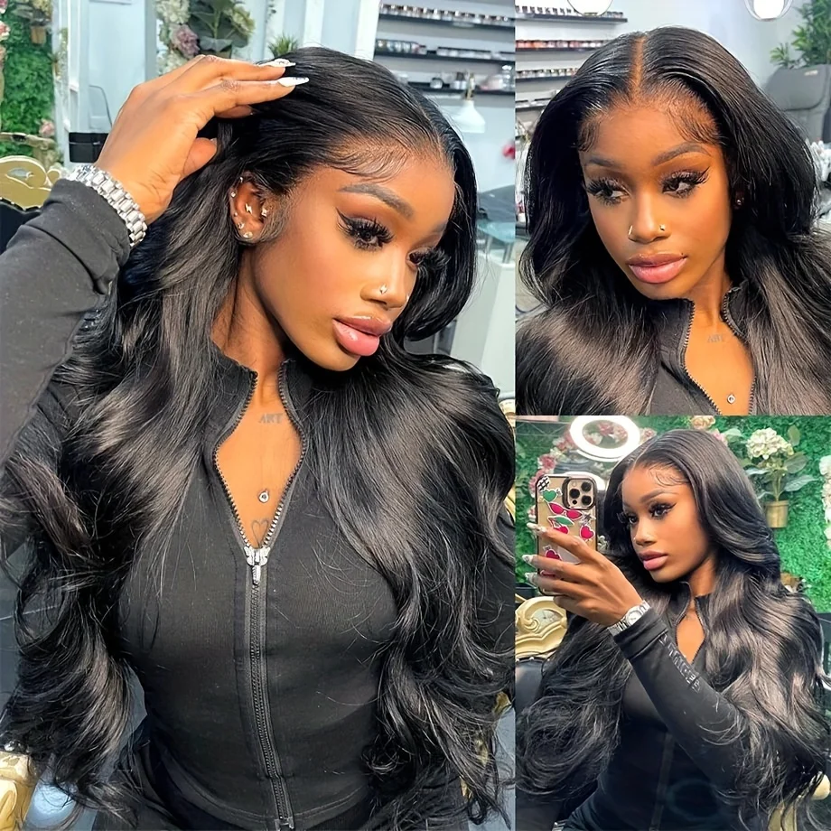 Body Wave 360 Lace Wig Human Hair Pre Plucked Transparent Lace Frontal Wig Brazilian Hair Wigs for Black Women Bling Hair