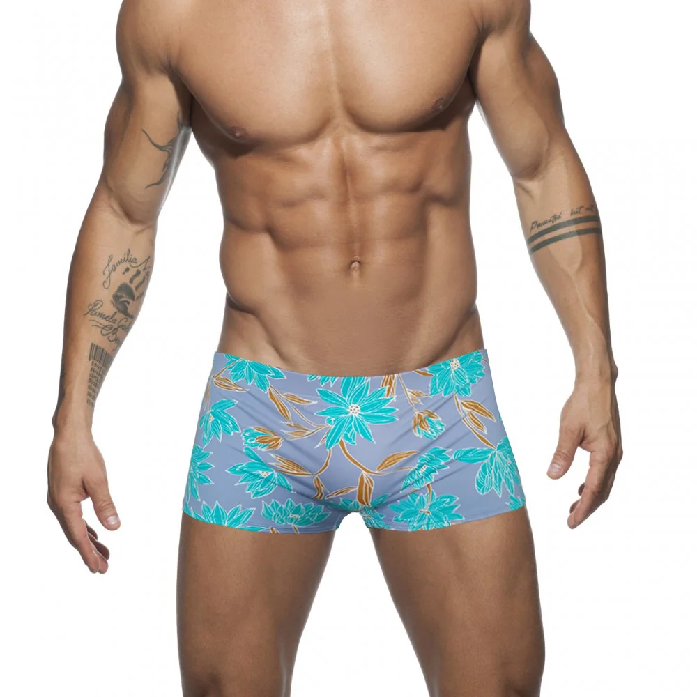 

Swimming trunks men’s Boxer printed swimming trunks low waist swimming trunks cup anti-embarrassment