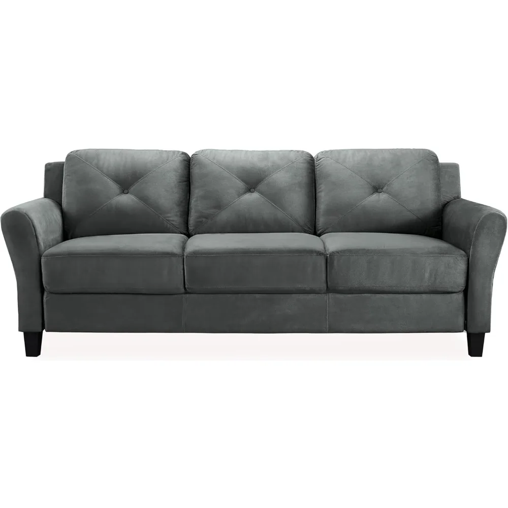 Sofa do salonu, 3-osobowa sofa z głębokim siedziskiem, wygodna sofa do salonu