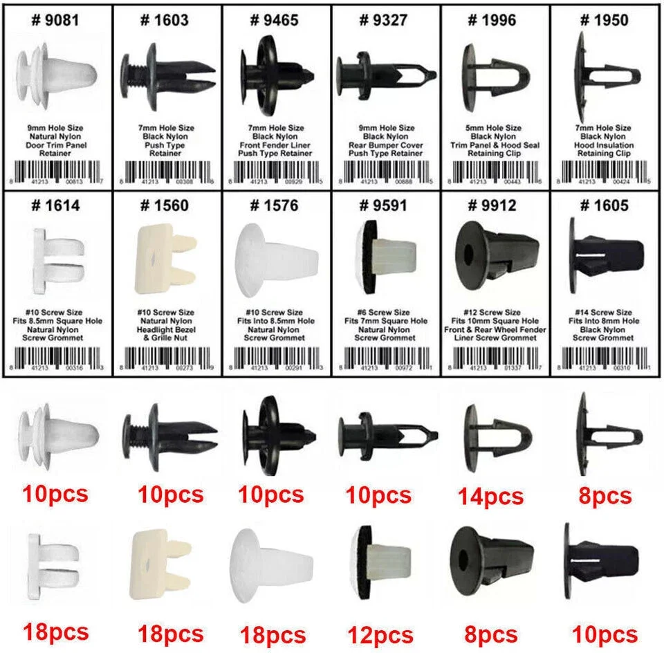 Auto Body Bumper Klinknagel Retainer Molding Push Pin Clips Trim Accessoires Bevestiging