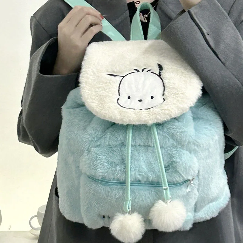 Sanrio Rucksack Hallo Kitty Kuromi Plüsch tasche y2k meine Melodie Pochacco Plüsch tasche Schüler Schult aschen koreanischen Stil Hoch leistungs tasche