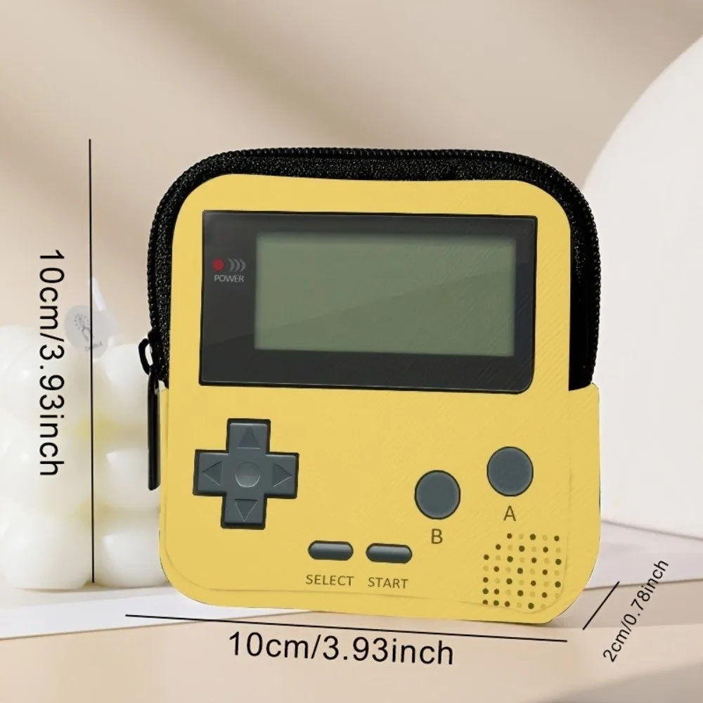 Durable Mini Coin Purse Cat Print Artificial Leather Earphone Bag Waterproof Lightweight Wallet Friends Gift