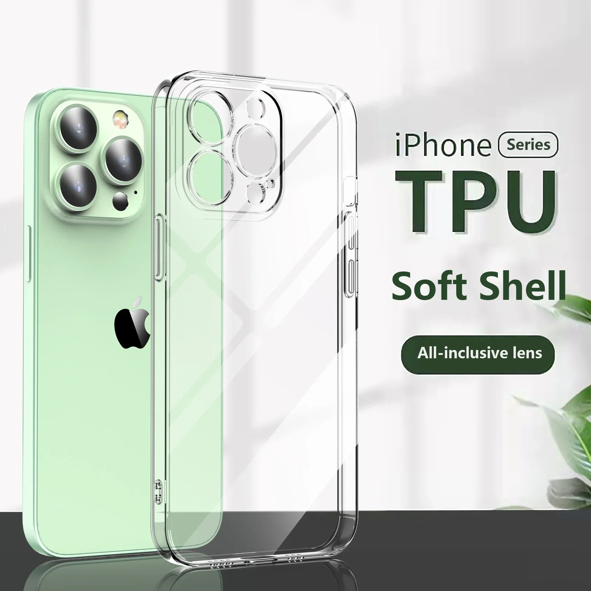 Clear Phone Case for iPhone 11 12 13 14 Pro Max Case Silicone Soft Cover for iPhone 13 X XS Max XR 8 7 6s Plus 5 SE Back Cover