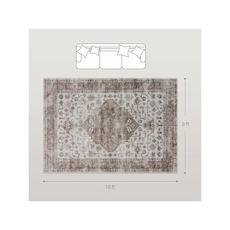 Tapete macio e durável para sala de estar, quarto, decoração de casa, antiderrapante, fácil de limpar