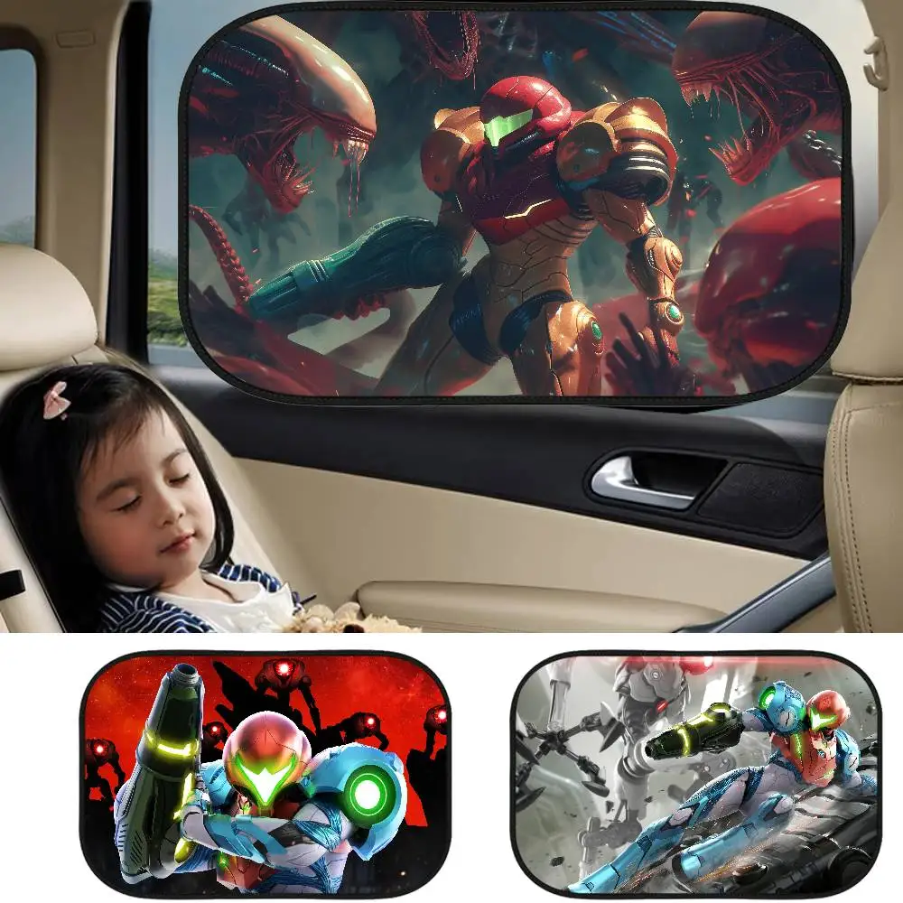 

M-Metroid мультфильм анимация автомобильные солнцезащитные чехлы универсальный складной козырек на лобовое стекло авто солнцезащитный козырек аксессуары