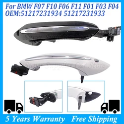 For BMW F01 F03 F04 F07 F10 F06 F11 Front / Rear Left / Right Pearl white Door Handle Keyless Go 51217231932 51217231933