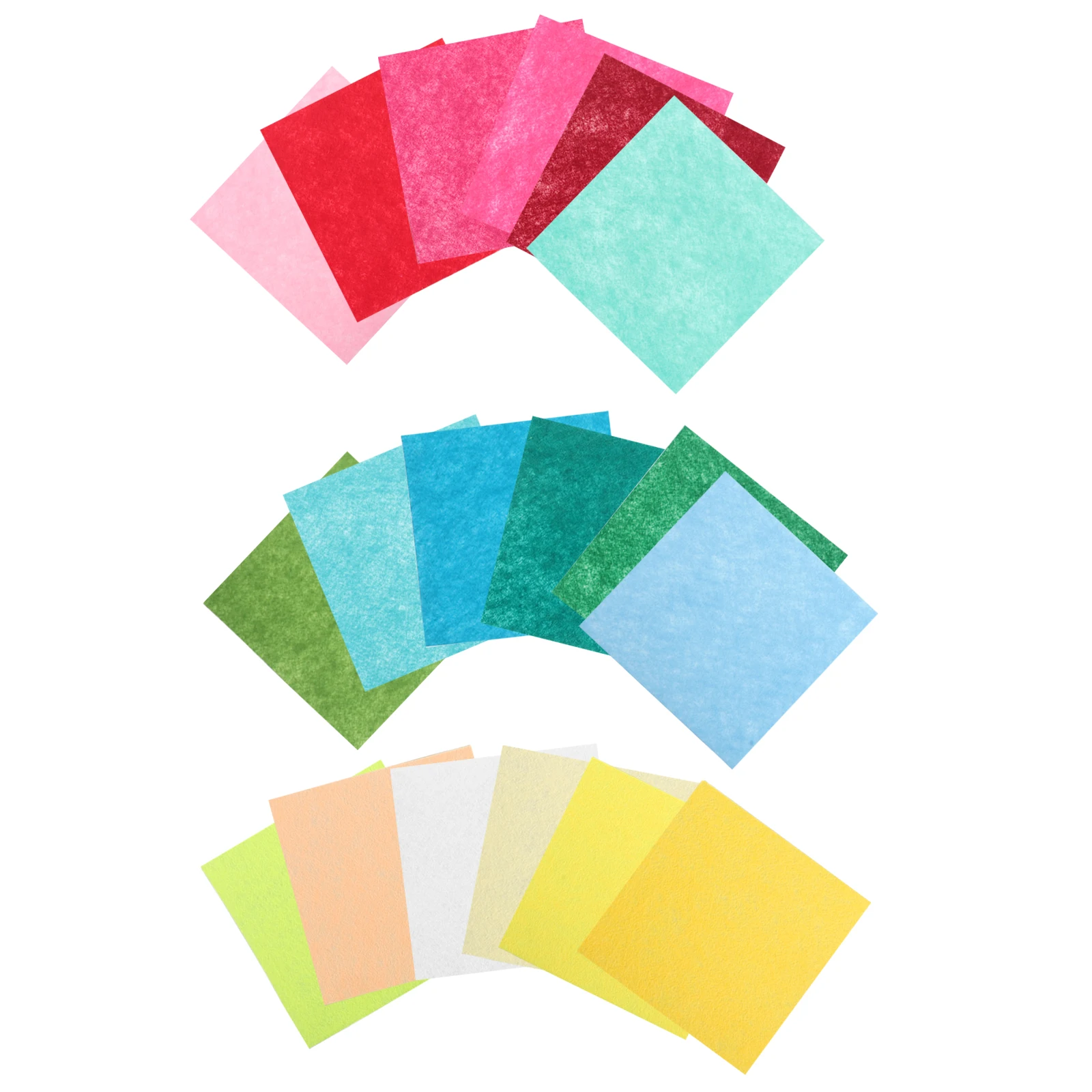 

66 Colorful DIY Felt Sheets 15x15cm Craft Supplies for Kids Precut Sewing Material Fabric Pad Art Class Project