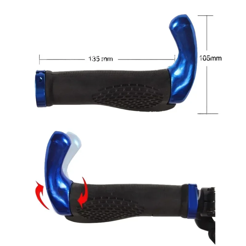 Anti-slip Rubber Bicycle Handlebar End Cover Aluminum Alloy Lock Mountain Bike Handlebar Bicycle Anti-slip Handle Cover