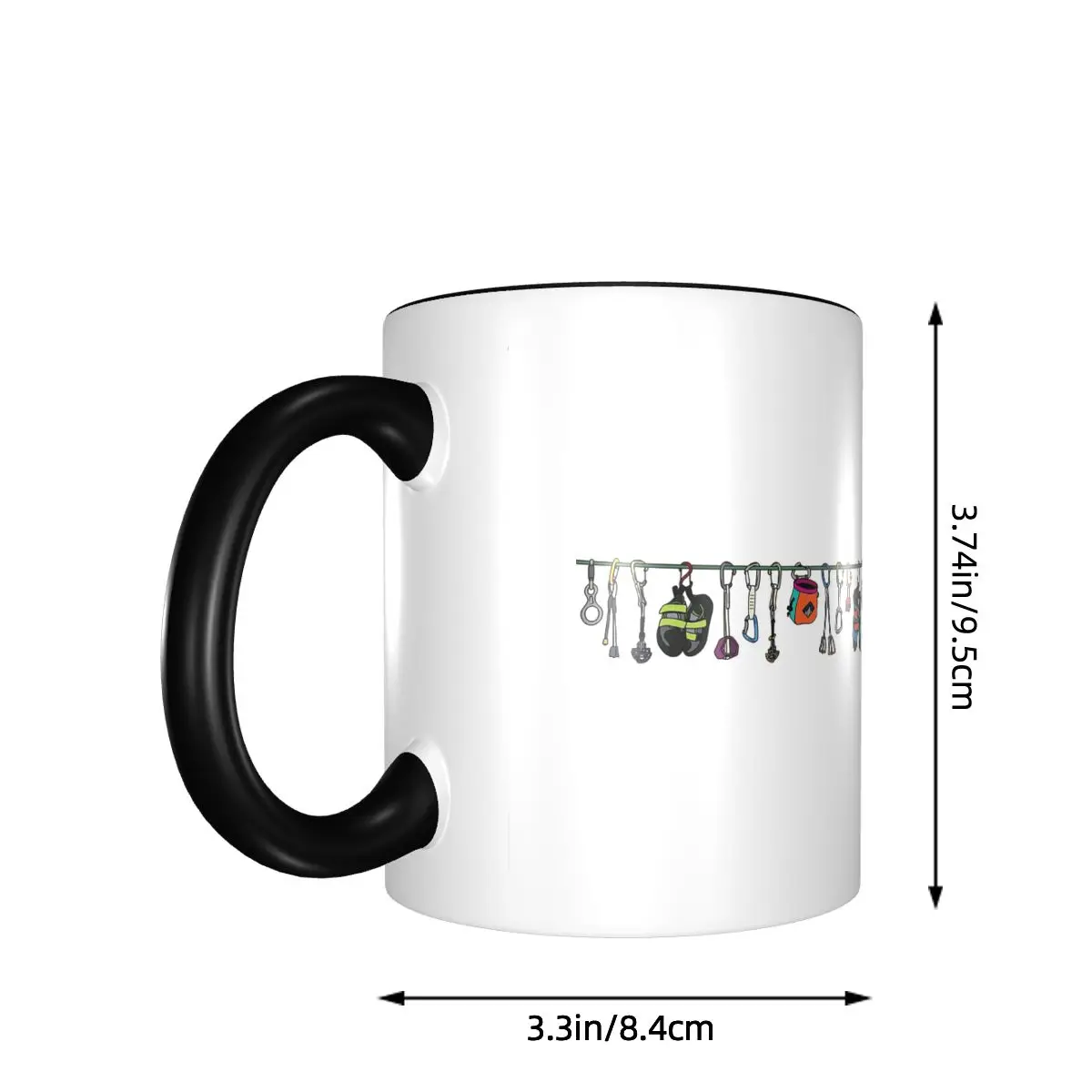 Climbing Gear On The Line Mug Funny Ceramic Coffee Cups Tea Mugs Milk Cup Drinkware Gift for Friends