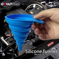 Big Size Engine Funnel Petrol Change Funnels Foldable Portable Silicone Liquid Funnel Car Oil Petrol Change Tool Car Accessories