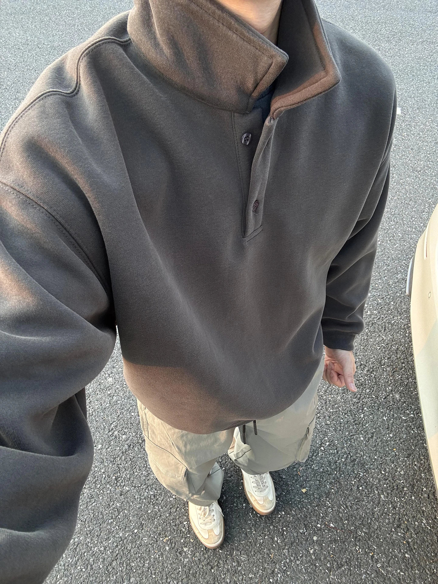 

Мужской осенний свитшот Deep ey Collar Cleanfit в американском стиле, высококачественный базовый слой для ношения под одеждой