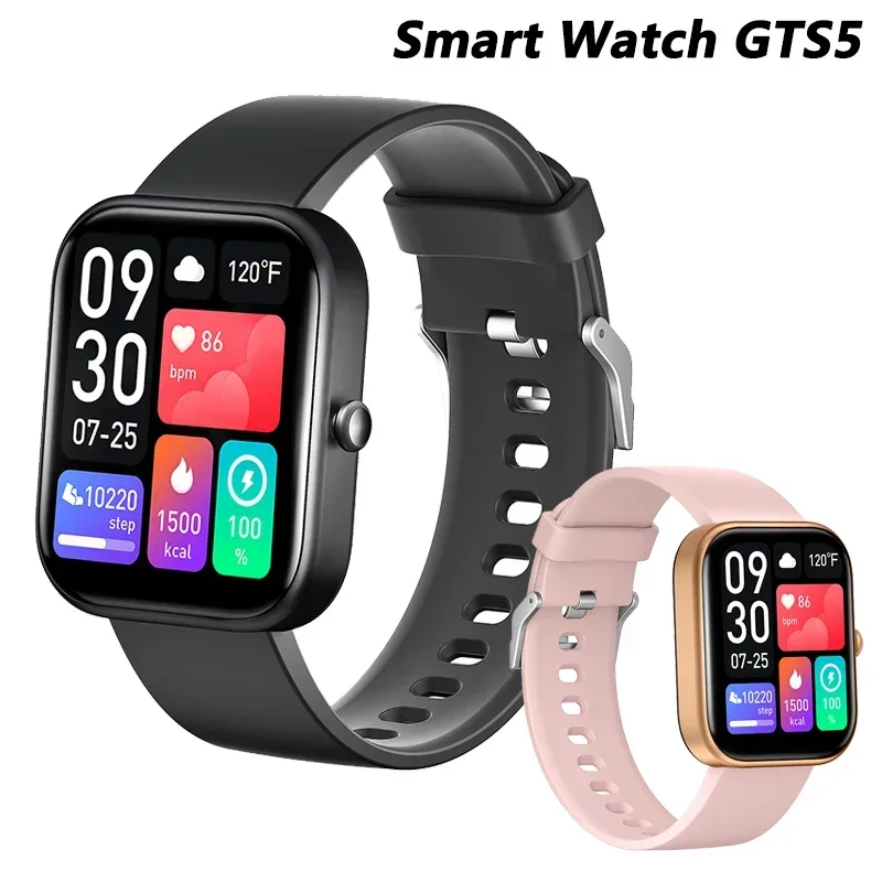 

GTS5 Bluetooth Smart Watch 2.0 Inch High-Definition Screen Heart Rate Blood Oxygen Health Monitoring Exercise Call Smartwatch