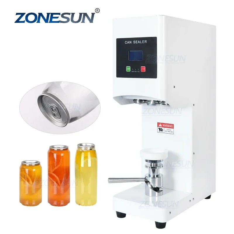 ZONESUN ZS-FK168 Seaming Aluminum Tin Beer Ring-Pull Cans Automatic Plastic Bottle Cap Induction Can Sealing Machine