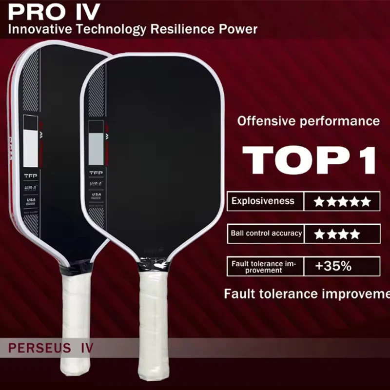 

Pro IV BEN JOHNS Thickness TFP Foam GEN4 Core Thermoformed Toray T700 Carbon Fiber Pickleball Paddles