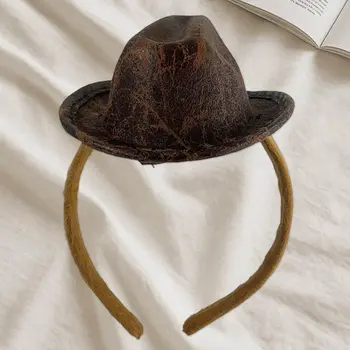 西部牛仔帽髮箍頭飾,女士時尚派對服裝配飾,適合牛仔主題派對 6 最佳銷售 牛仔角色扮演 - №5