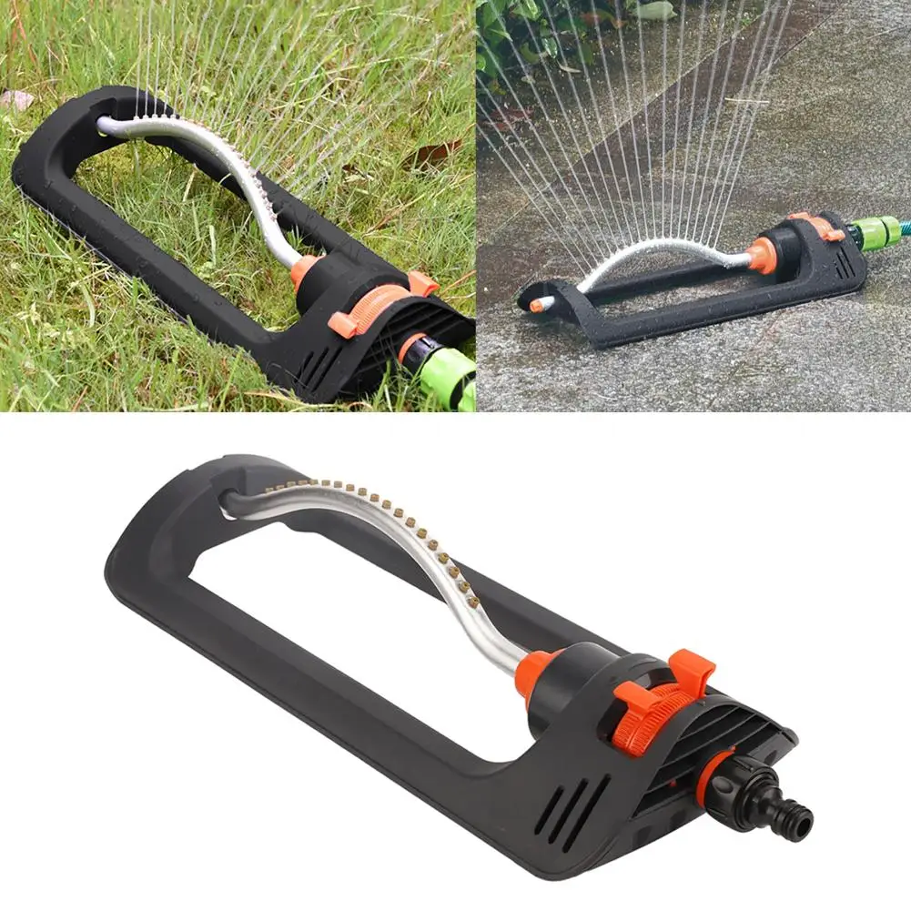 Automatic Oscillating Lawn Sprinkler Aluminum Alloy Water Sprayer 19 Hole 4 Modes Irrigation Sprinkler For Garden Farm O7B2