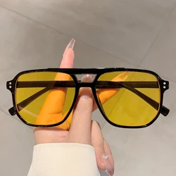 KAMMPT Popular Pilot Designer Trends Shades Oversize Decoration Gradient Women's Sunglasses Outdoor Brand Men's Sun Glasses