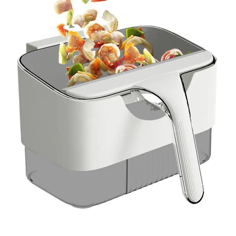 Contenedor de basura de alimentos para cocina, cubo de compost interior montable, contenedor de basura de alimentos para encimera o debajo del fregadero